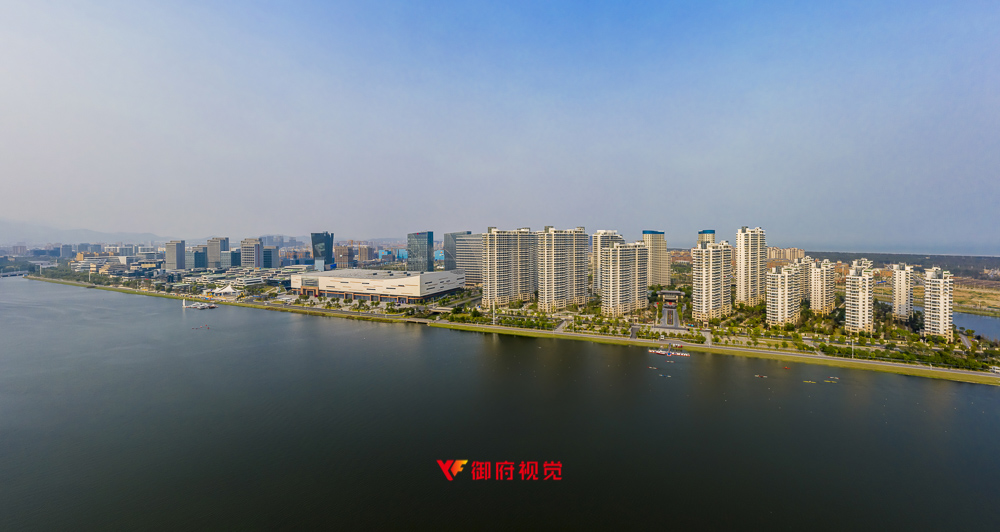 悦海湾,住宅小区,景观亮化工程,航拍摄影