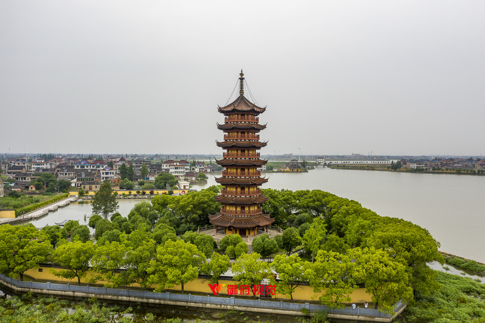 莲泗荡风景区,旅游景观,航拍摄影,上海航拍摄影